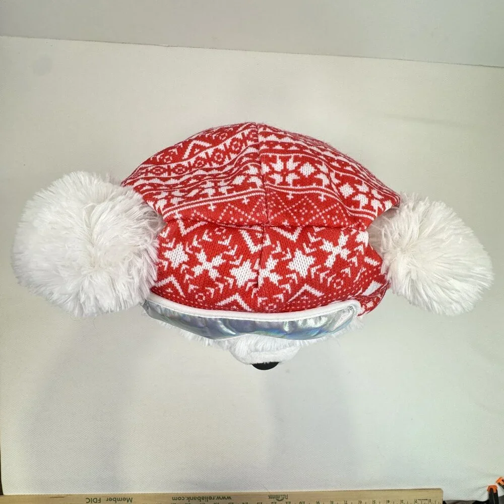 Snowflake Teddy 2022 Plush Bear 20" Red White Winter Ski Outfit Stuffed Toy Soft - Picture 7 of 15